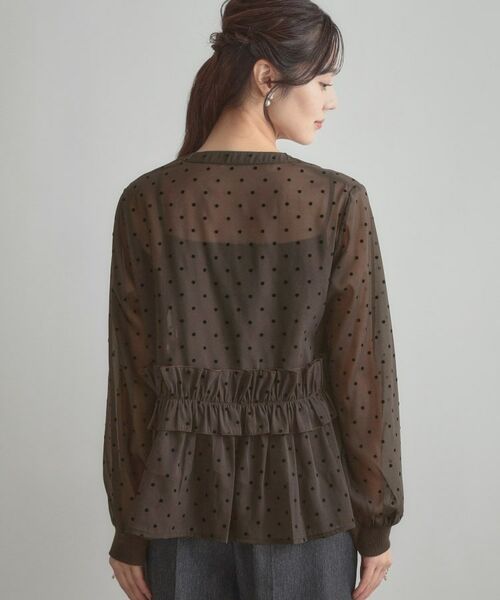 Couture Brooch / クチュールブローチ シャツ・ブラウス | フロッキードットペプラムブラウス | 詳細17