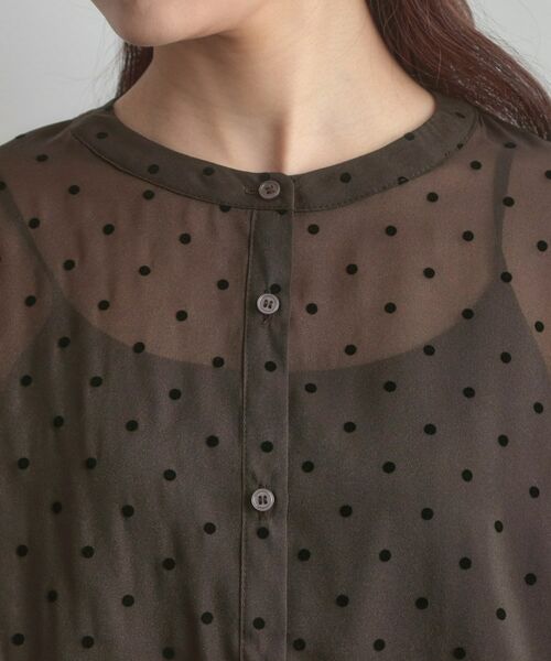Couture Brooch / クチュールブローチ シャツ・ブラウス | フロッキードットペプラムブラウス | 詳細18