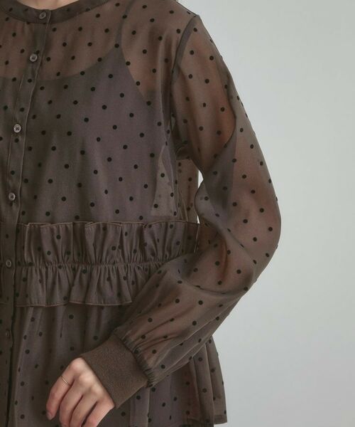 Couture Brooch / クチュールブローチ シャツ・ブラウス | フロッキードットペプラムブラウス | 詳細19