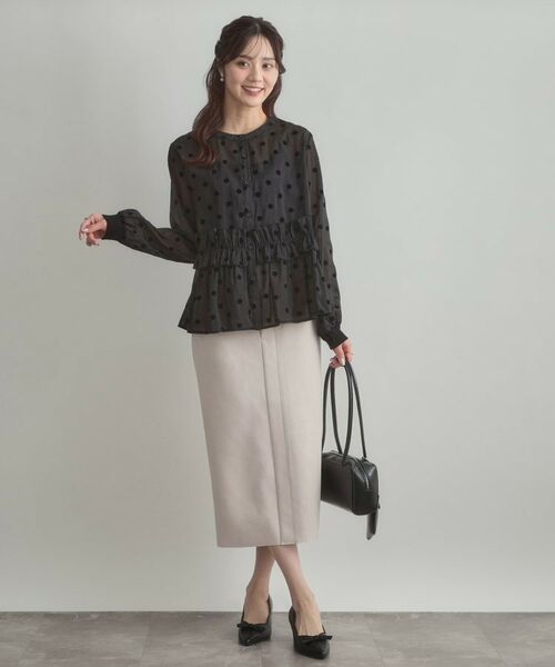 Couture Brooch / クチュールブローチ シャツ・ブラウス | フロッキードットペプラムブラウス | 詳細4