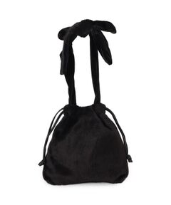 Couture Brooch / クチュールブローチ トートバッグ | ベロアリボンフェイクファートートバッグ