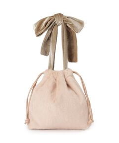 Couture Brooch / クチュールブローチ トートバッグ | ベロアリボンフェイクファートートバッグ