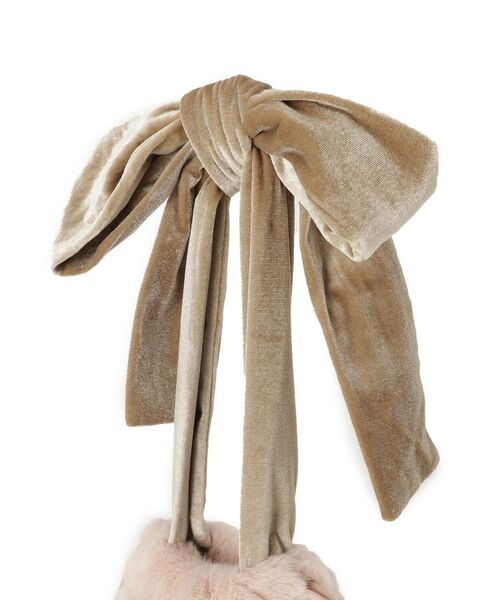 Couture Brooch / クチュールブローチ トートバッグ | ベロアリボンフェイクファートートバッグ | 詳細12