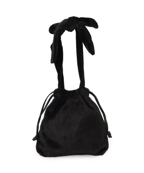 Couture Brooch / クチュールブローチ トートバッグ | ベロアリボンフェイクファートートバッグ | 詳細2