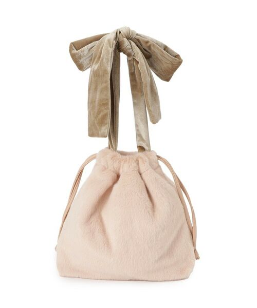 Couture Brooch / クチュールブローチ トートバッグ | ベロアリボンフェイクファートートバッグ | 詳細5