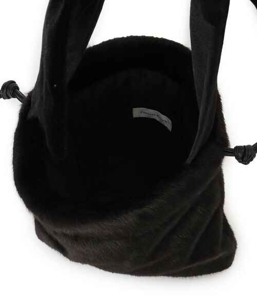 Couture Brooch / クチュールブローチ トートバッグ | ベロアリボンフェイクファートートバッグ | 詳細9