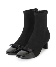 Couture Brooch / クチュールブローチ ブーツ（ショート丈） | ドッキングデザインリボンストレッチブーツ