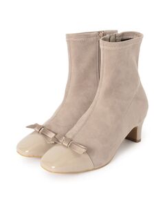 Couture Brooch / クチュールブローチ ブーツ（ショート丈） | ドッキングデザインリボンストレッチブーツ