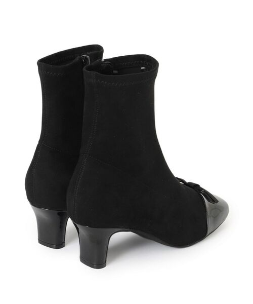 Couture Brooch / クチュールブローチ ブーツ(ショート丈) | ドッキングデザインリボンストレッチブーツ | 詳細4