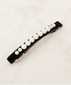Couture Brooch / クチュールブローチ ヘアアクセサリー | ベロアフェイクパールバレッタ
