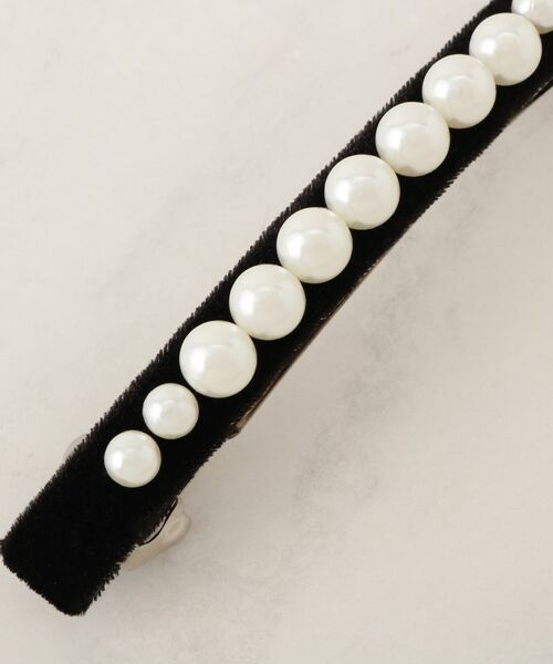 Couture Brooch / クチュールブローチ ヘアアクセサリー | ベロアフェイクパールバレッタ | 詳細4