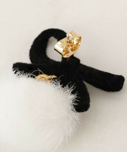 Couture Brooch / クチュールブローチ ピアス・イヤリング | ベロアリボンフェイクファーピアス | 詳細3