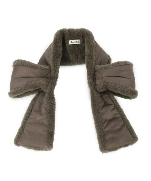 Couture Brooch / クチュールブローチ マフラー・ショール・スヌード・ストール | ムートン風リボンティペット | 詳細3