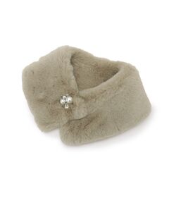 Couture Brooch / クチュールブローチ マフラー・ショール・スヌード・ストール | エコファービジューパール調ティペット
