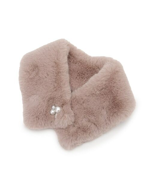 Couture Brooch / クチュールブローチ マフラー・ショール・スヌード・ストール | エコファービジューパール調ティペット | 詳細1