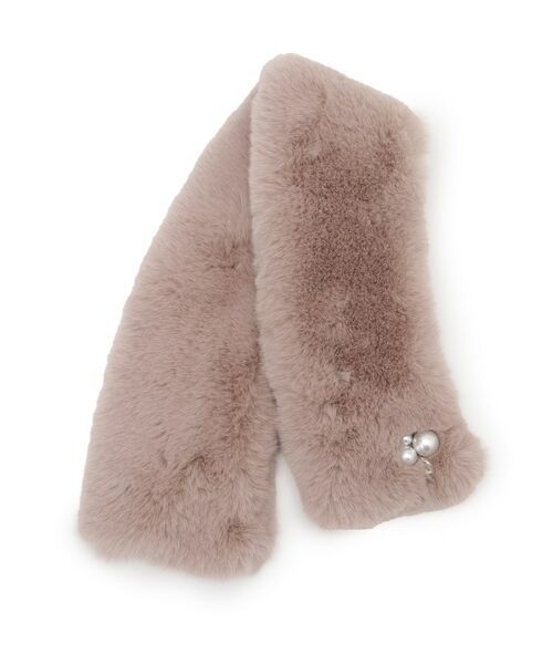 Couture Brooch / クチュールブローチ マフラー・ショール・スヌード・ストール | エコファービジューパール調ティペット | 詳細2