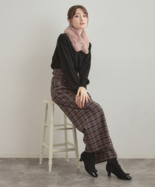 Couture Brooch / クチュールブローチ マフラー・ショール・スヌード・ストール | エコファービジューパール調ティペット | 詳細7