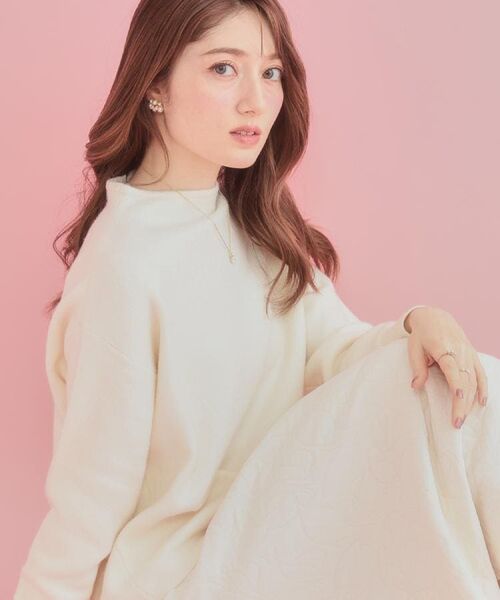 Couture Brooch / クチュールブローチ ニット・セーター | 【ゆるふわ・通勤】リッシュアンゴラ バックパール調ニット | 詳細3