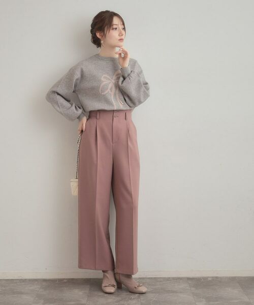 Couture Brooch / クチュールブローチ ニット・セーター | 【可愛く着映える・華やか】リボンジャカード ニットトップス | 詳細16