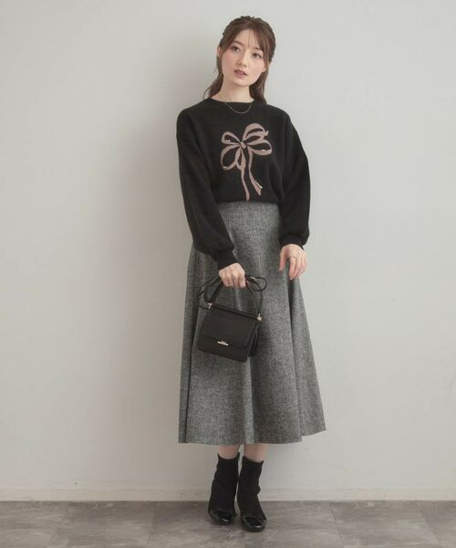 Couture Brooch / クチュールブローチ ニット・セーター | 【可愛く着映える・華やか】リボンジャカード ニットトップス | 詳細28