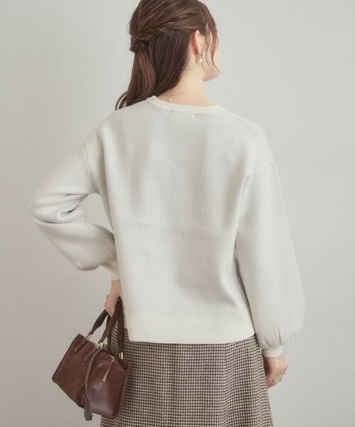 Couture Brooch / クチュールブローチ ニット・セーター | 【可愛く着映える・華やか】リボンジャカード ニットトップス | 詳細6