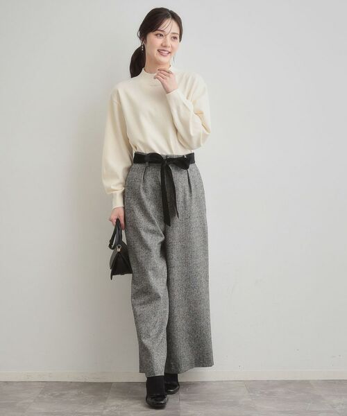 Couture Brooch / クチュールブローチ ニット・セーター | 【後ろ姿も着映える・通勤】バックレースアップ微起毛ニット | 詳細1