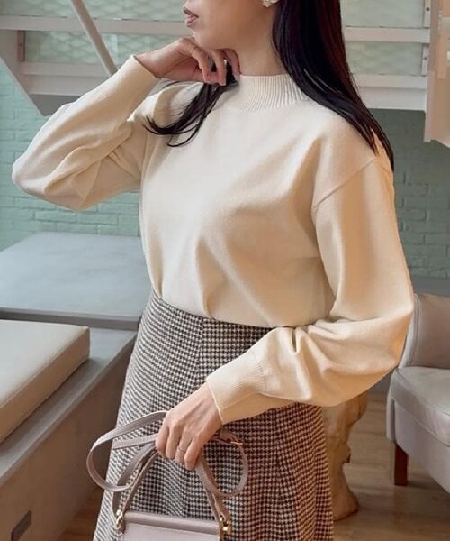 Couture Brooch / クチュールブローチ ニット・セーター | 【後ろ姿も着映える・通勤】バックレースアップ微起毛ニット | 詳細10