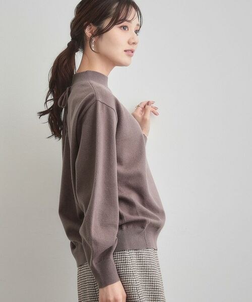 Couture Brooch / クチュールブローチ ニット・セーター | 【後ろ姿も着映える・通勤】バックレースアップ微起毛ニット | 詳細15