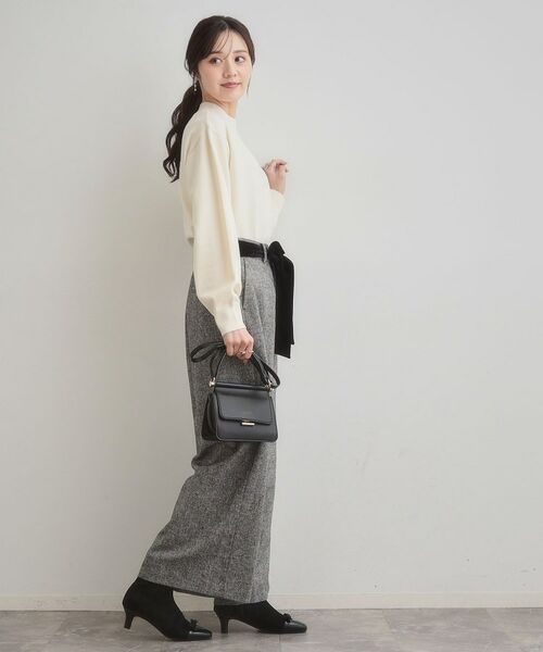 Couture Brooch / クチュールブローチ ニット・セーター | 【後ろ姿も着映える・通勤】バックレースアップ微起毛ニット | 詳細2