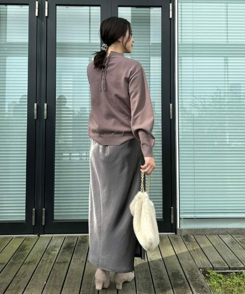 Couture Brooch / クチュールブローチ ニット・セーター | 【後ろ姿も着映える・通勤】バックレースアップ微起毛ニット | 詳細23