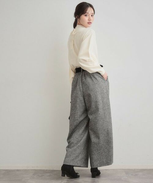 Couture Brooch / クチュールブローチ ニット・セーター | 【後ろ姿も着映える・通勤】バックレースアップ微起毛ニット | 詳細3