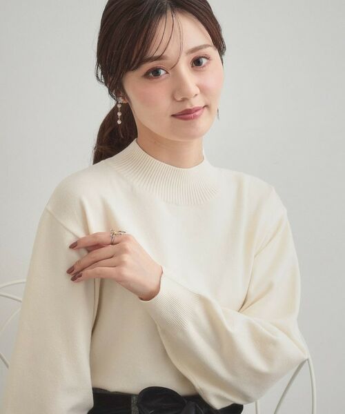 Couture Brooch / クチュールブローチ ニット・セーター | 【後ろ姿も着映える・通勤】バックレースアップ微起毛ニット | 詳細4