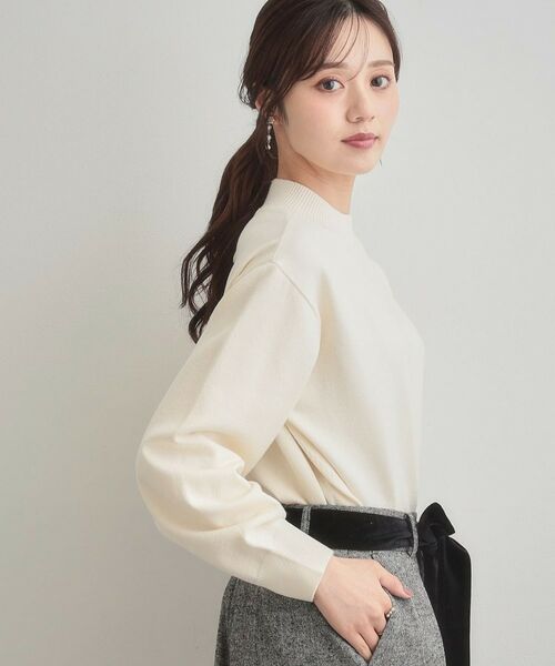 Couture Brooch / クチュールブローチ ニット・セーター | 【後ろ姿も着映える・通勤】バックレースアップ微起毛ニット | 詳細5