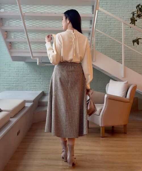 Couture Brooch / クチュールブローチ ニット・セーター | 【後ろ姿も着映える・通勤】バックレースアップ微起毛ニット | 詳細9