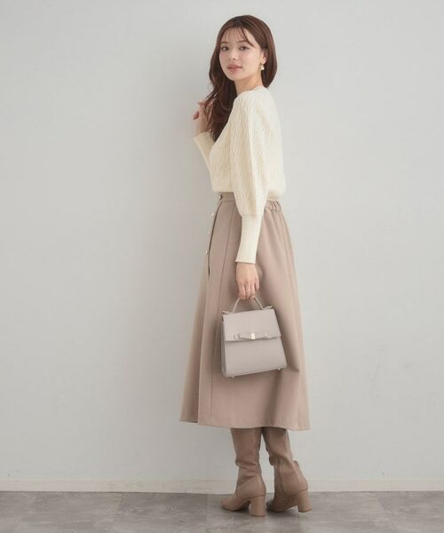 Couture Brooch / クチュールブローチ ニット・セーター | 【華やぎ・一枚で着映え】ケーブルパール調ニット | 詳細2