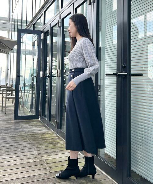 Couture Brooch / クチュールブローチ ニット・セーター | 【華やぎ・一枚で着映え】ケーブルパール調ニット | 詳細22