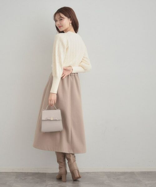 Couture Brooch / クチュールブローチ ニット・セーター | 【華やぎ・一枚で着映え】ケーブルパール調ニット | 詳細3