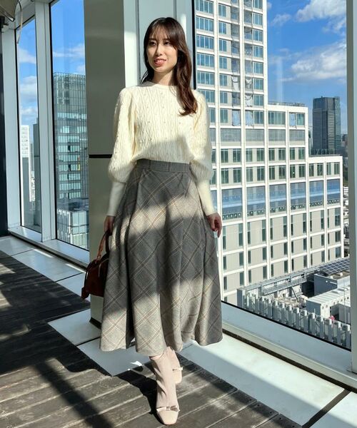 Couture Brooch / クチュールブローチ ニット・セーター | 【華やぎ・一枚で着映え】ケーブルパール調ニット | 詳細7