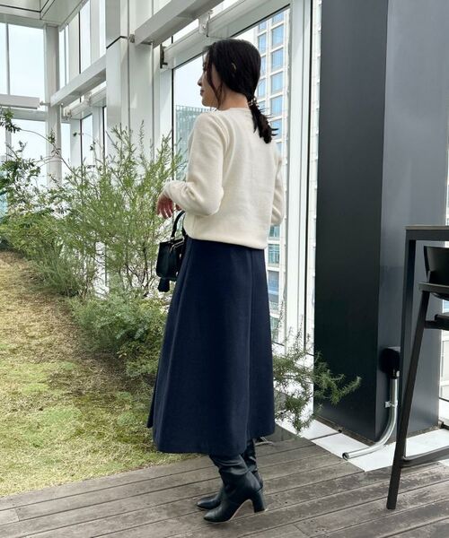 Couture Brooch / クチュールブローチ ニット・セーター | 【きれいめ】パール調デザイン アラン柄ニット | 詳細13