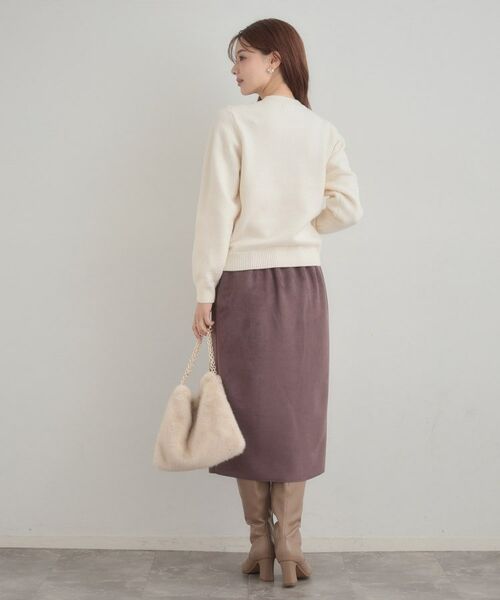 Couture Brooch / クチュールブローチ ニット・セーター | 【きれいめ】パール調デザイン アラン柄ニット | 詳細3