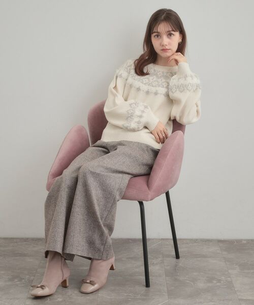 Couture Brooch / クチュールブローチ ニット・セーター | 【着映え】求心フェザーニット | 詳細1