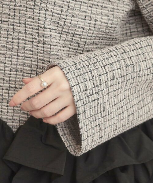 Couture Brooch / クチュールブローチ カットソー | カットツイード裾フリルプルオーバー | 詳細20
