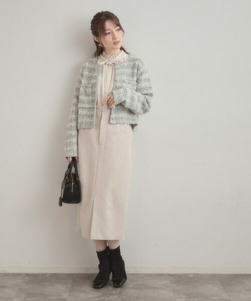 Couture Brooch / クチュールブローチ カーディガン・ボレロ | ツイード編みカーディガン | 詳細11