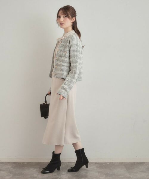 Couture Brooch / クチュールブローチ カーディガン・ボレロ | ツイード編みカーディガン | 詳細12