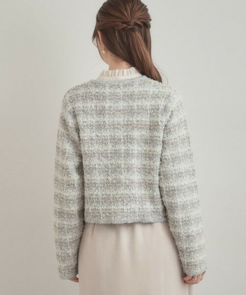 Couture Brooch / クチュールブローチ カーディガン・ボレロ | ツイード編みカーディガン | 詳細17