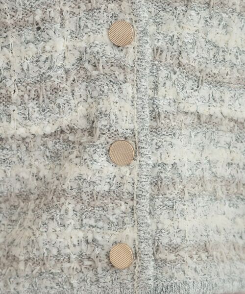 Couture Brooch / クチュールブローチ カーディガン・ボレロ | ツイード編みカーディガン | 詳細24