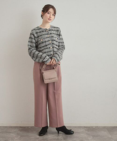 Couture Brooch / クチュールブローチ カーディガン・ボレロ | ツイード編みカーディガン | 詳細4