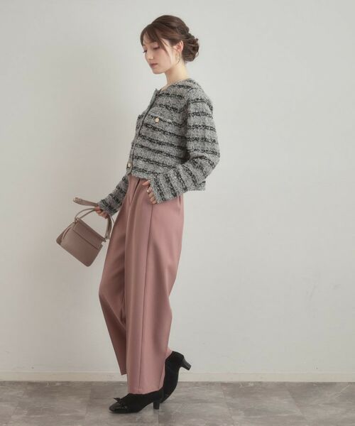 Couture Brooch / クチュールブローチ カーディガン・ボレロ | ツイード編みカーディガン | 詳細5