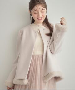 Couture Brooch / クチュールブローチ その他アウター | 【大人レディ・フェイクファー取り外し可能】ケープ風ショートコート