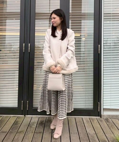 Couture Brooch / クチュールブローチ その他アウター | 【大人レディ・フェイクファー取り外し可能】ケープ風ショートコート | 詳細14